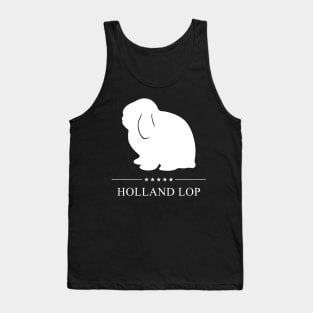 Holland Lop Rabbit White Silhouette Tank Top